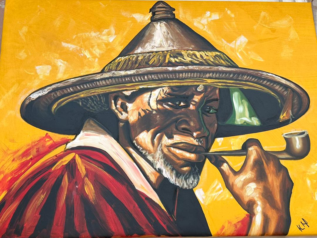 African chief Farmer painting